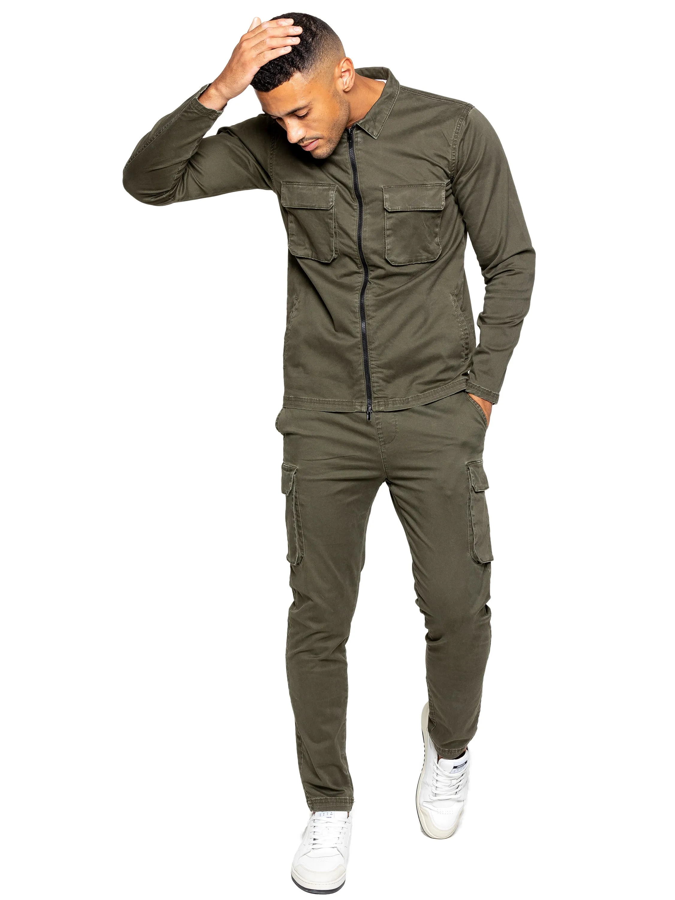 Enzo | Mens Cargo Tracksuit