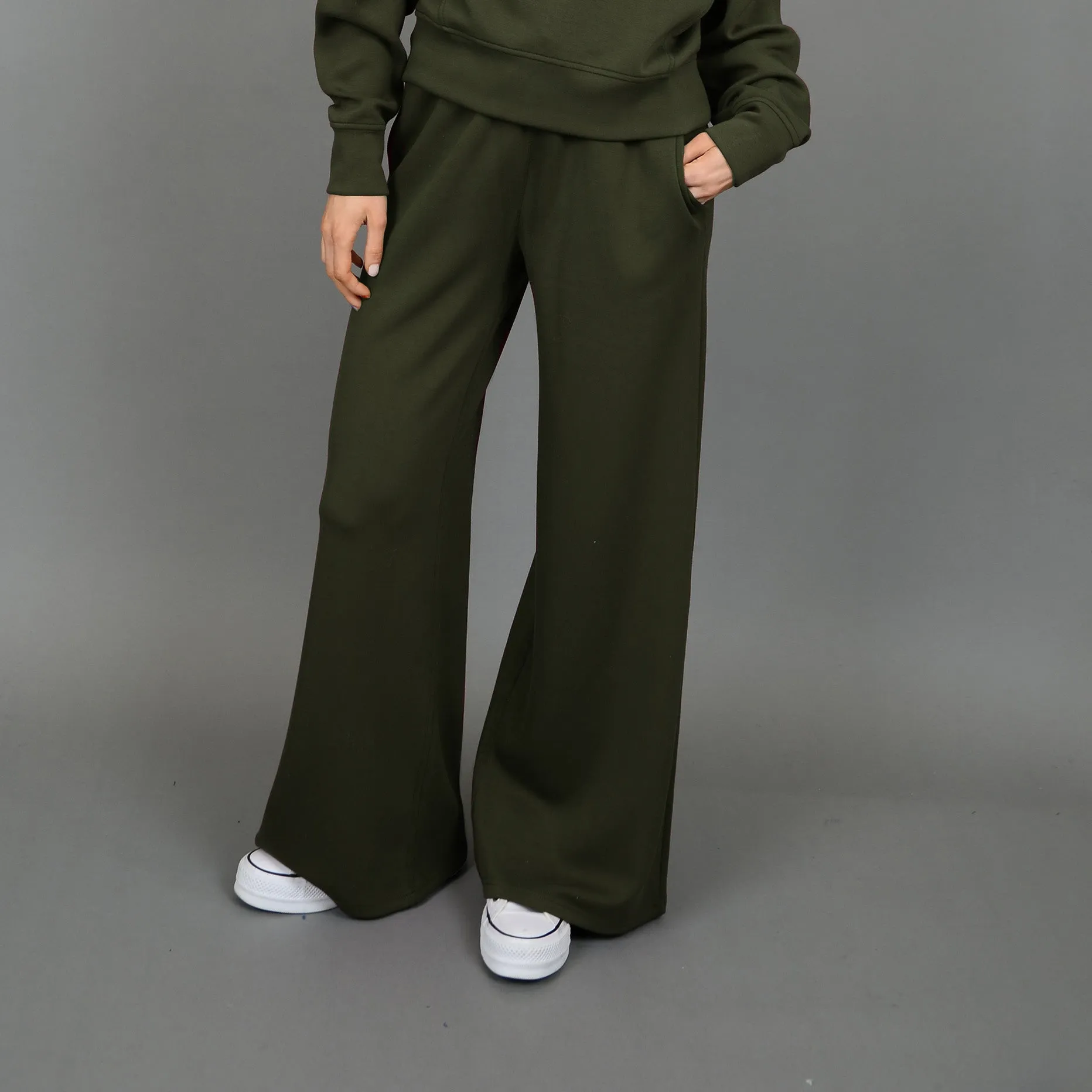 ERIKA KNIT PANT -  OLIVE NIGHT