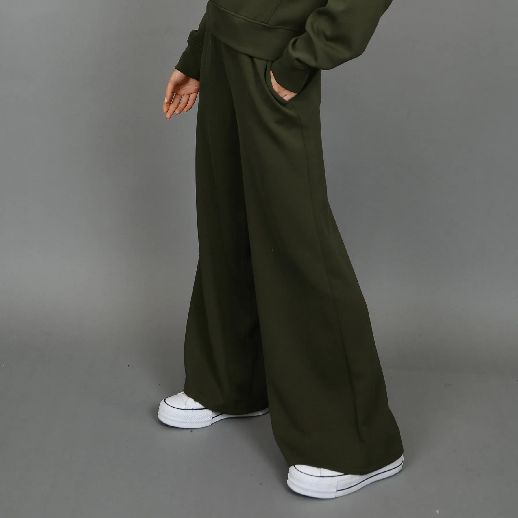 ERIKA KNIT PANT -  OLIVE NIGHT