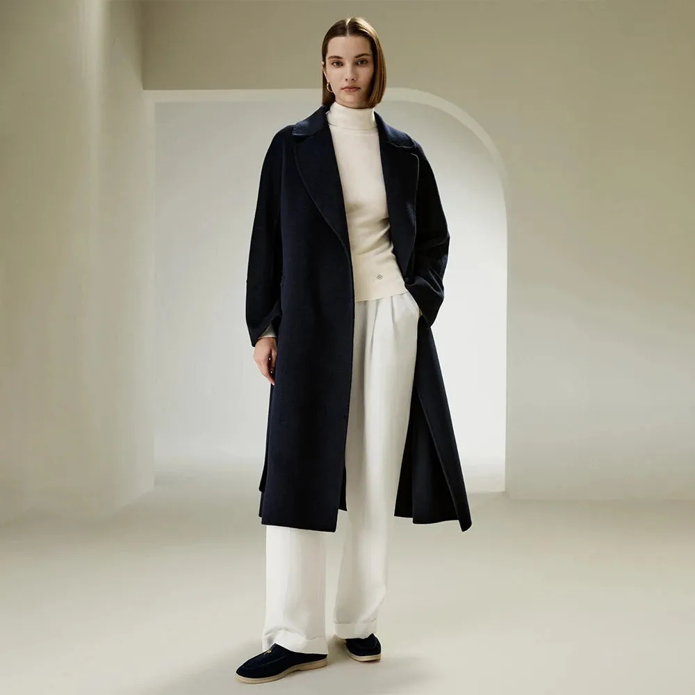 Essentials Belt Long Wool Coat