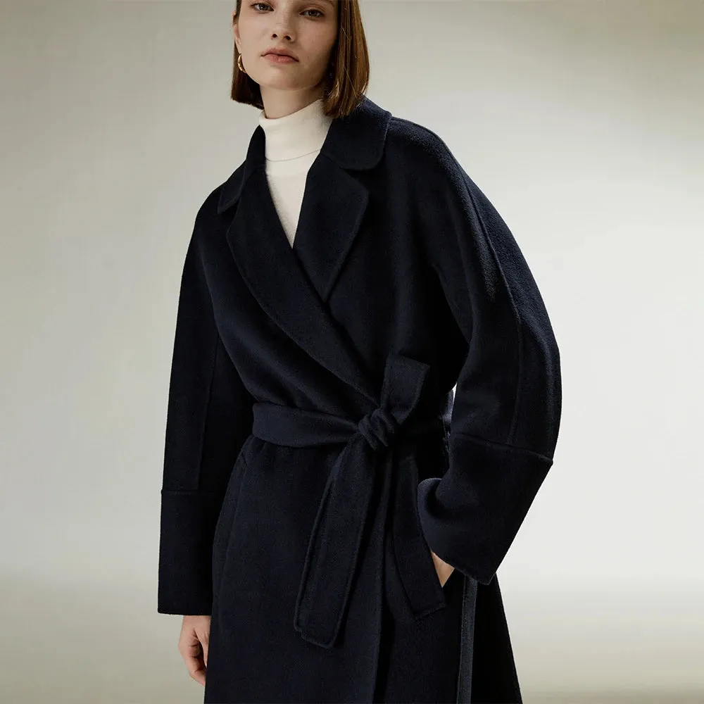 Essentials Belt Long Wool Coat