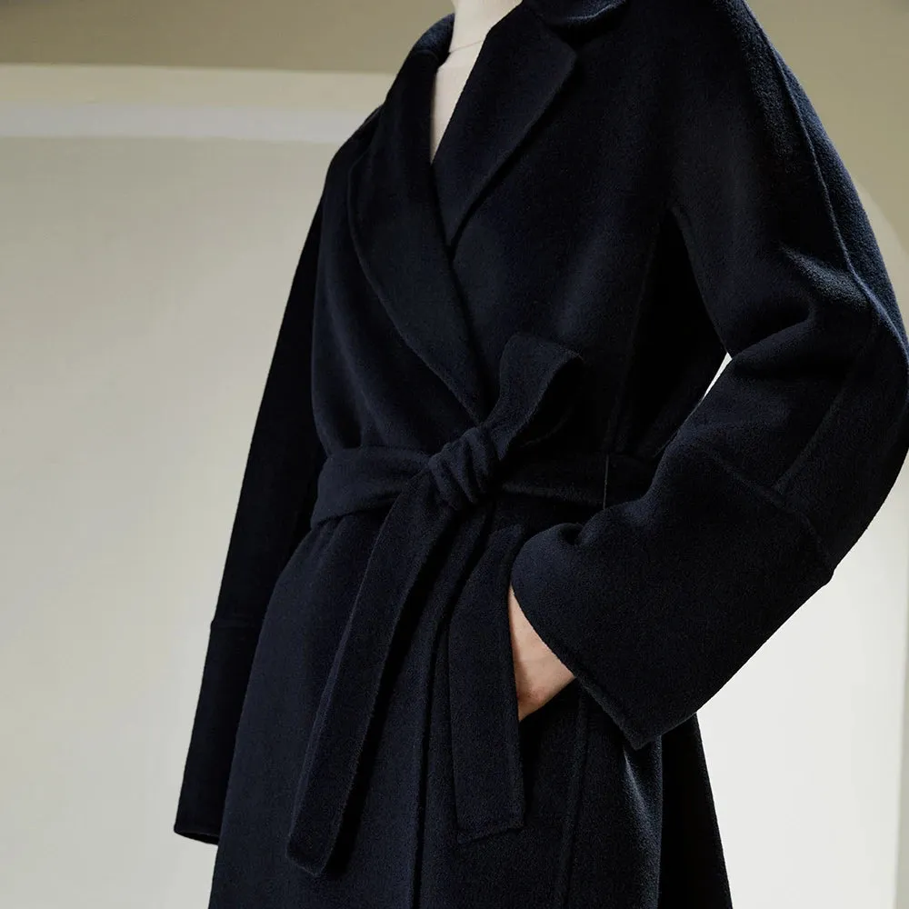 Essentials Belt Long Wool Coat