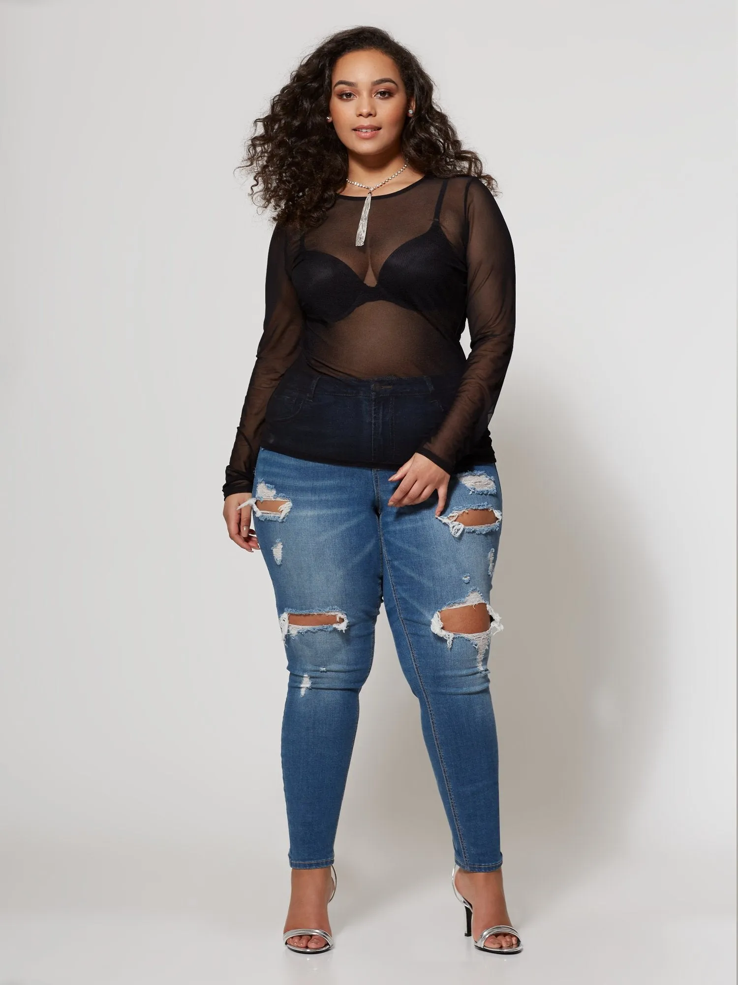 Evelyn Black Scoop Neck Top