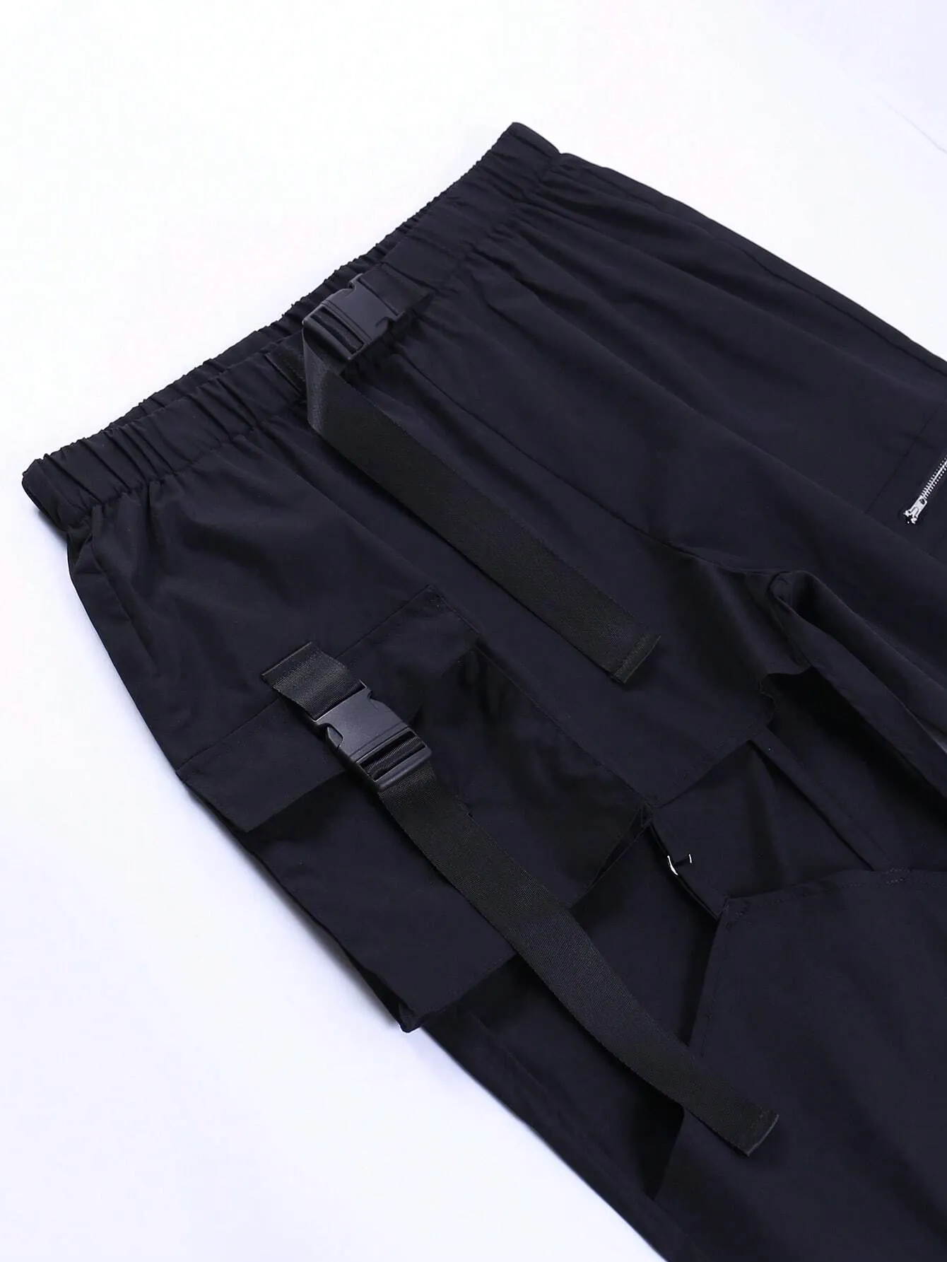 Flap Pocket Buckle Pants