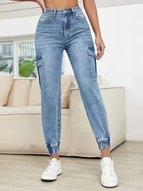 Flap Pocket Side Jogger Jeans