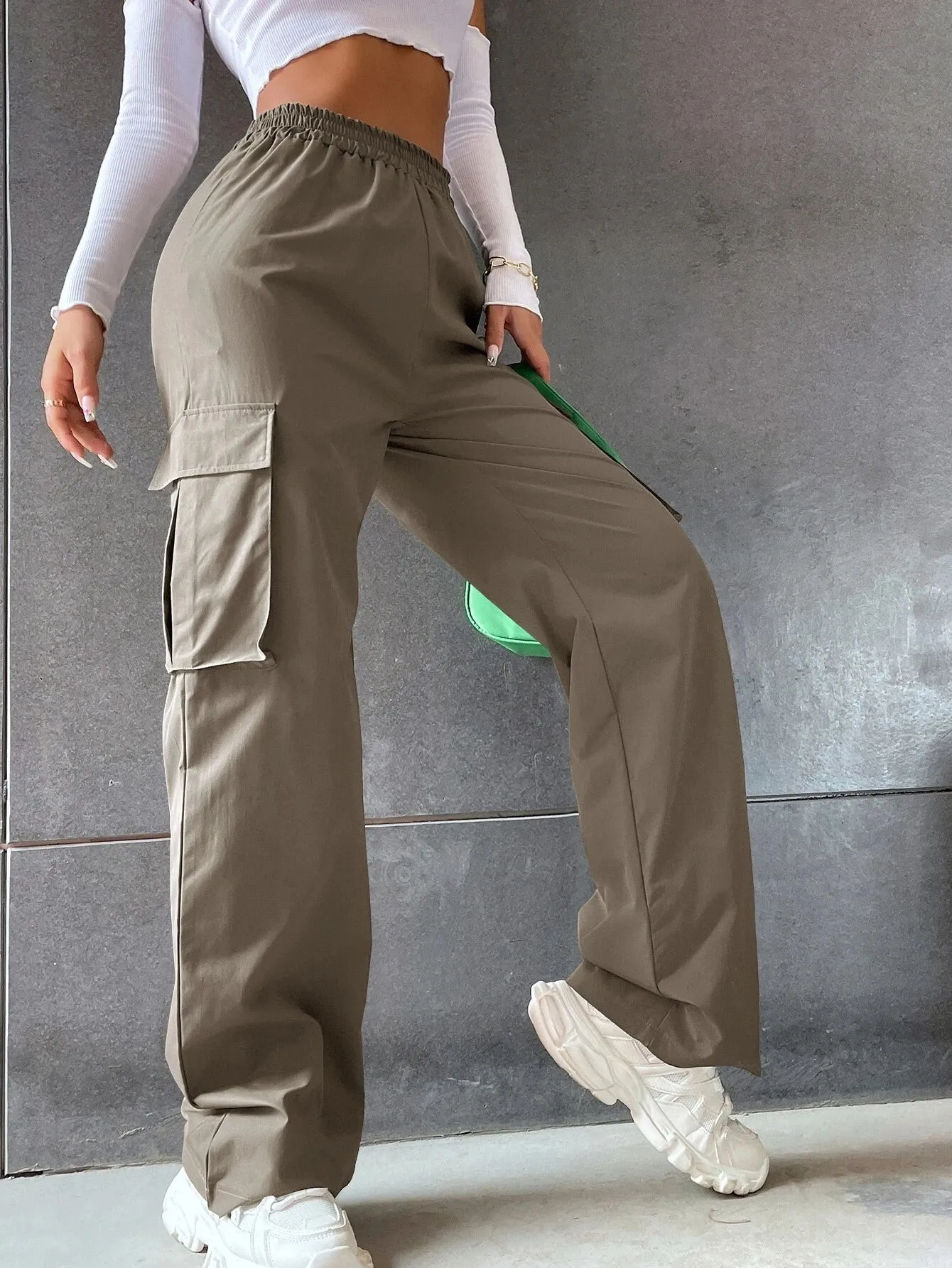 Flap Pocket Side Versatile Cargo Pants