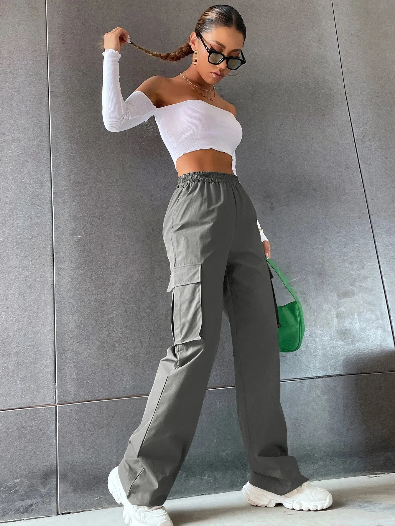 Flap Pocket Side Versatile Cargo Pants