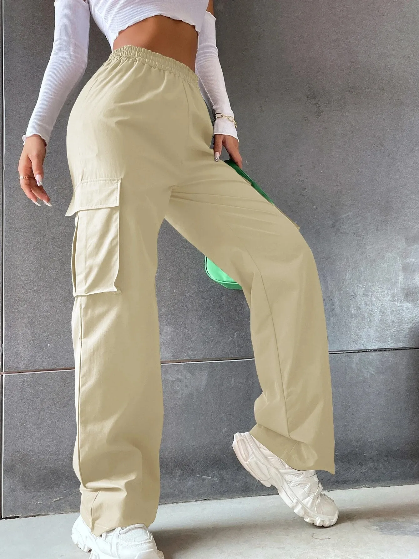 Flap Pocket Side Versatile Cargo Pants