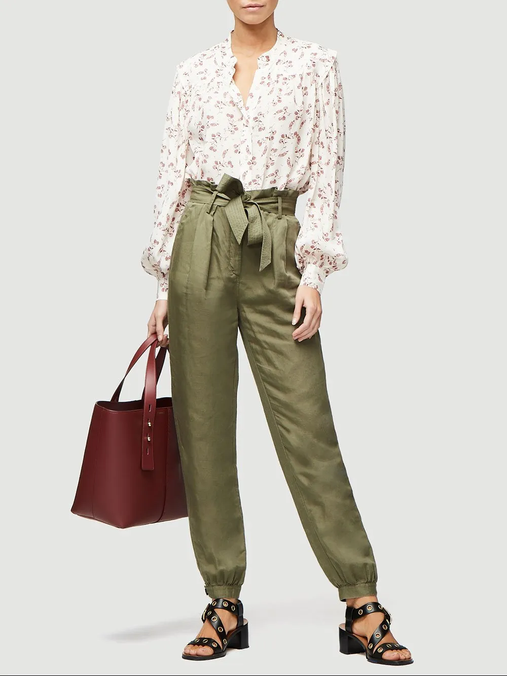 Frame - Paperbag Trouser Pant Army Green