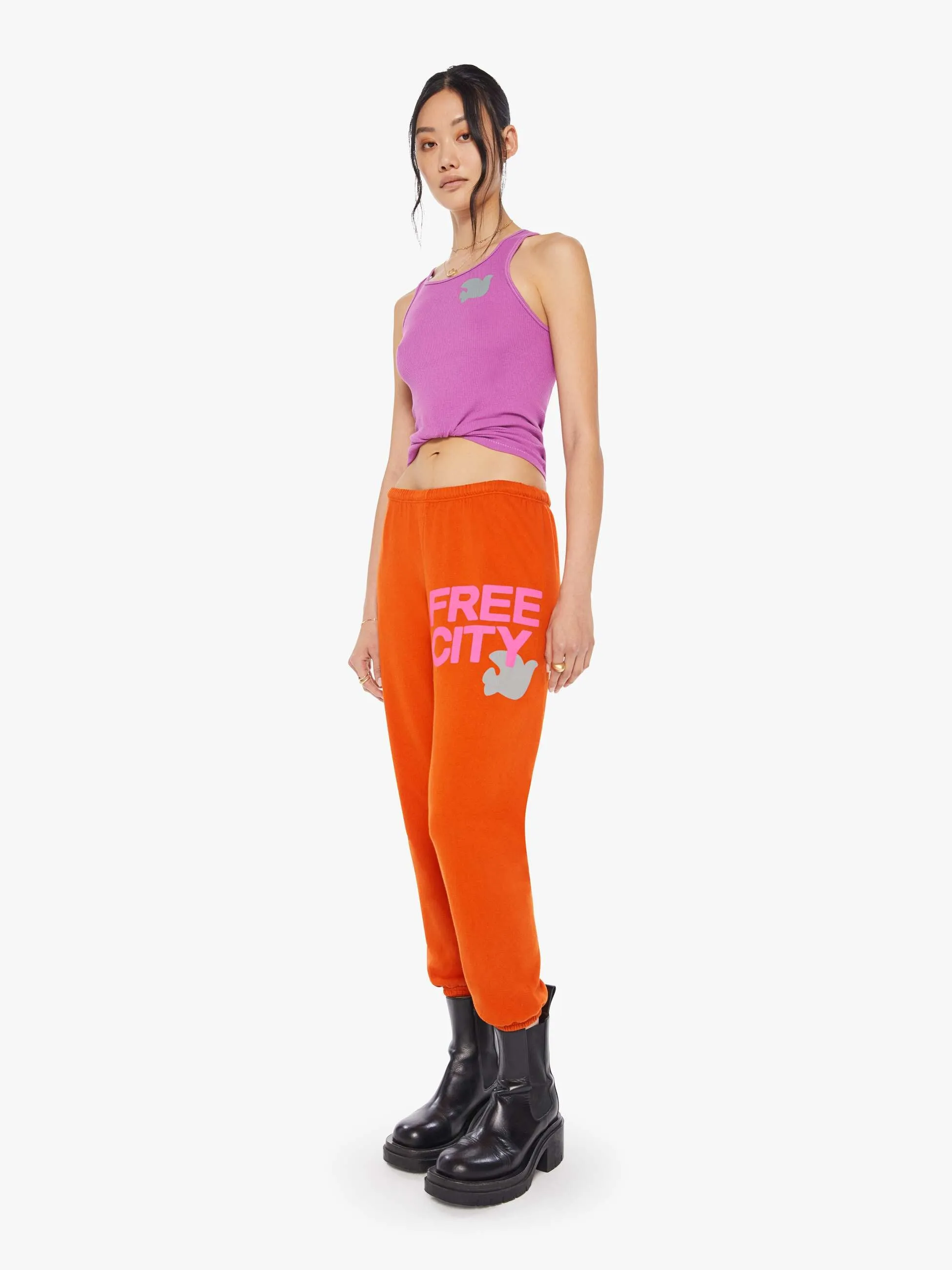 FREECITY Large Sweatpant - Orange Plant