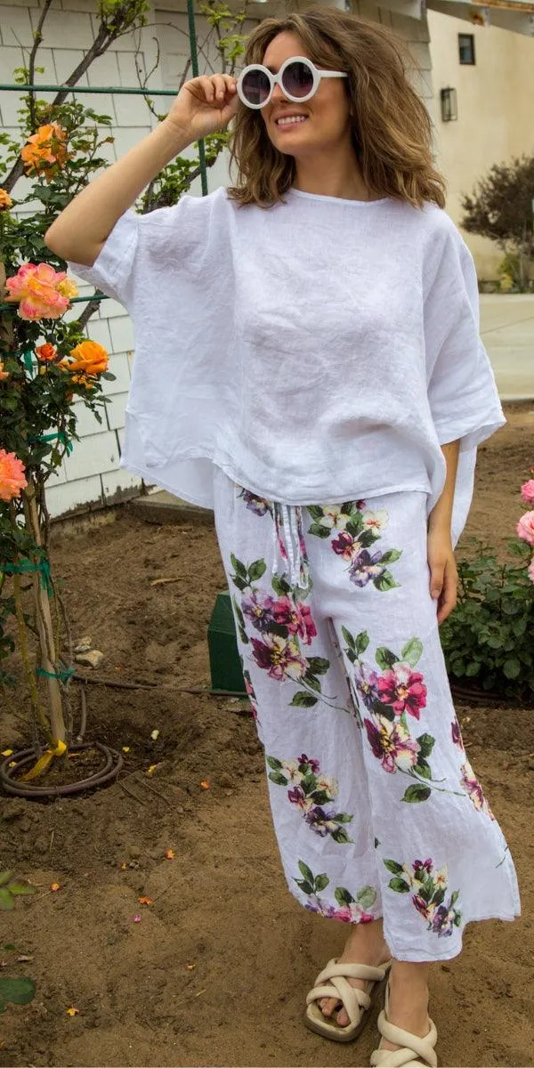 Giulana Floral Capri Pants