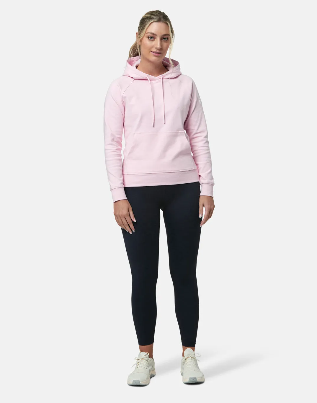 Gym Coffee Chill Pullover Hoodie (Womens) -  Baby Pink