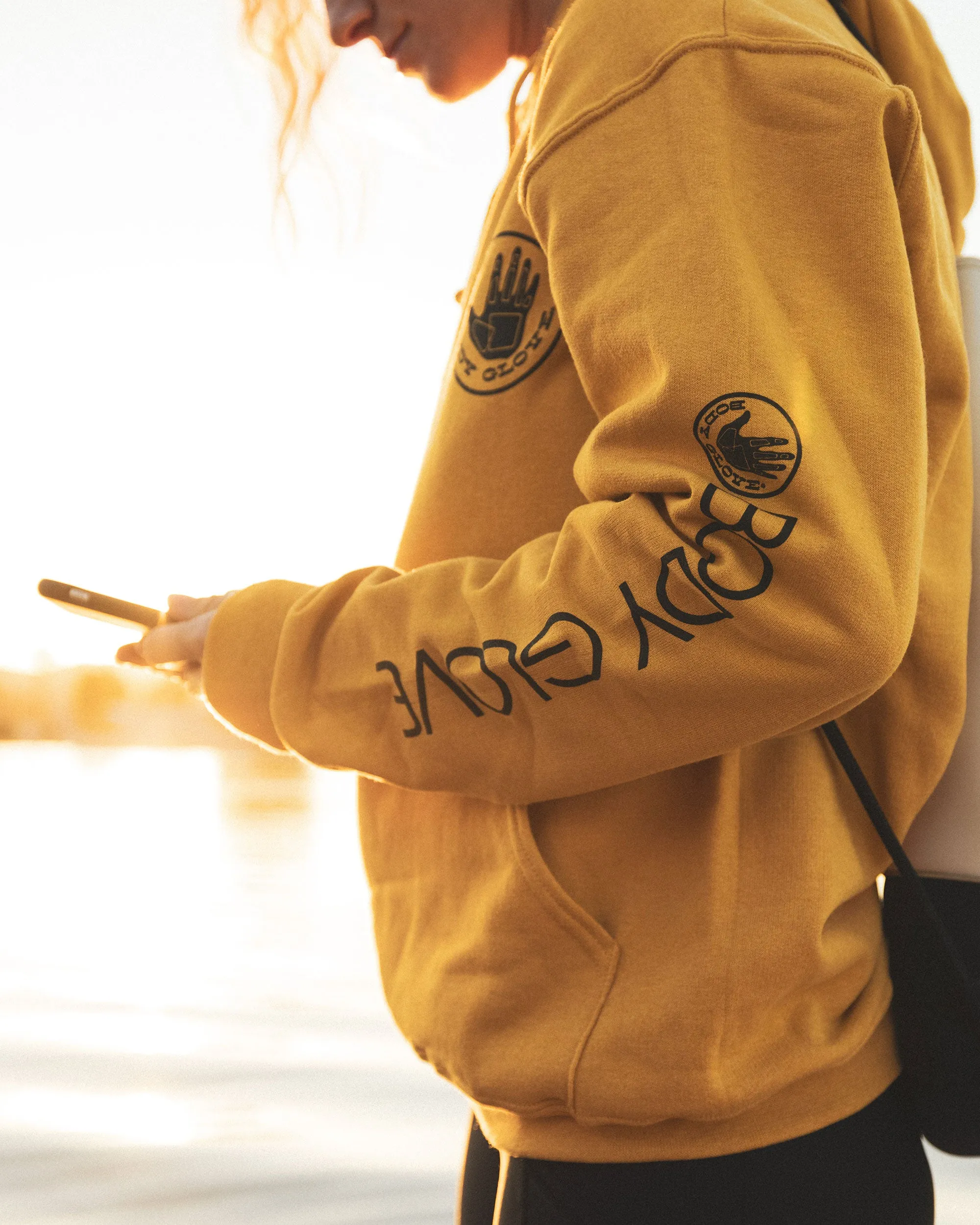 Heritage Pullover Fleece Hoodie - Mustard Heather