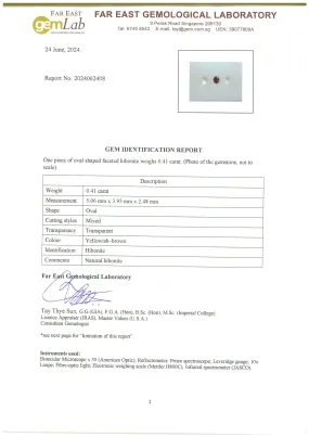 Hibonite 0.41ct Burma