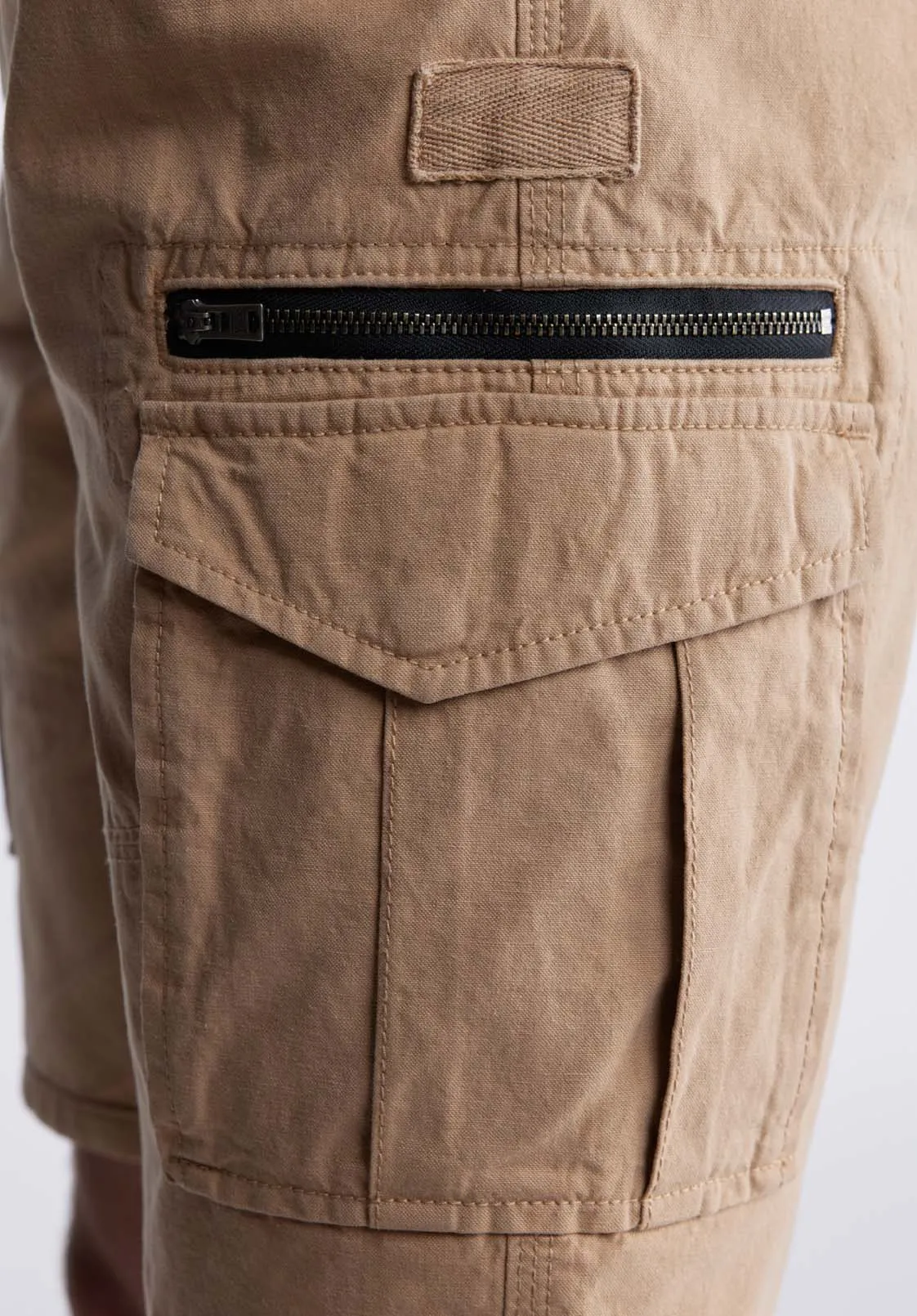 Hiero Men's Cargo Shorts in Tan - BM24270