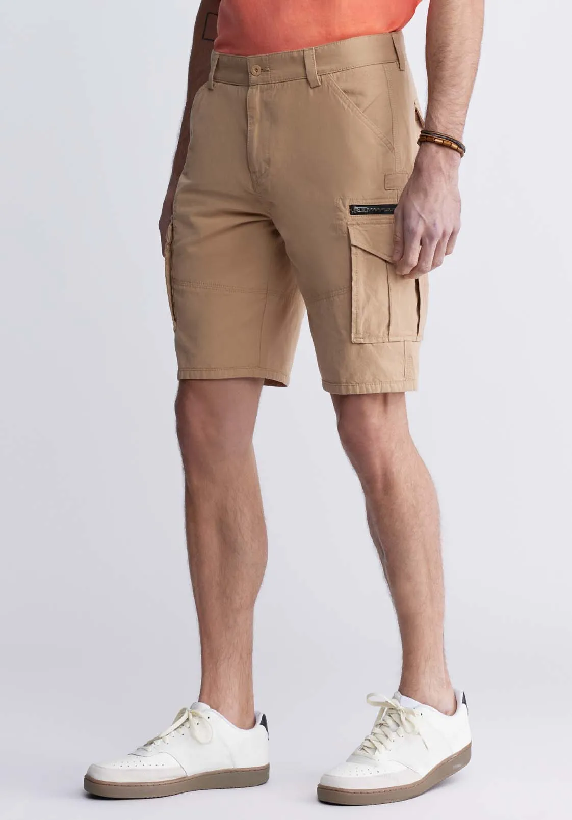 Hiero Men's Cargo Shorts in Tan - BM24270