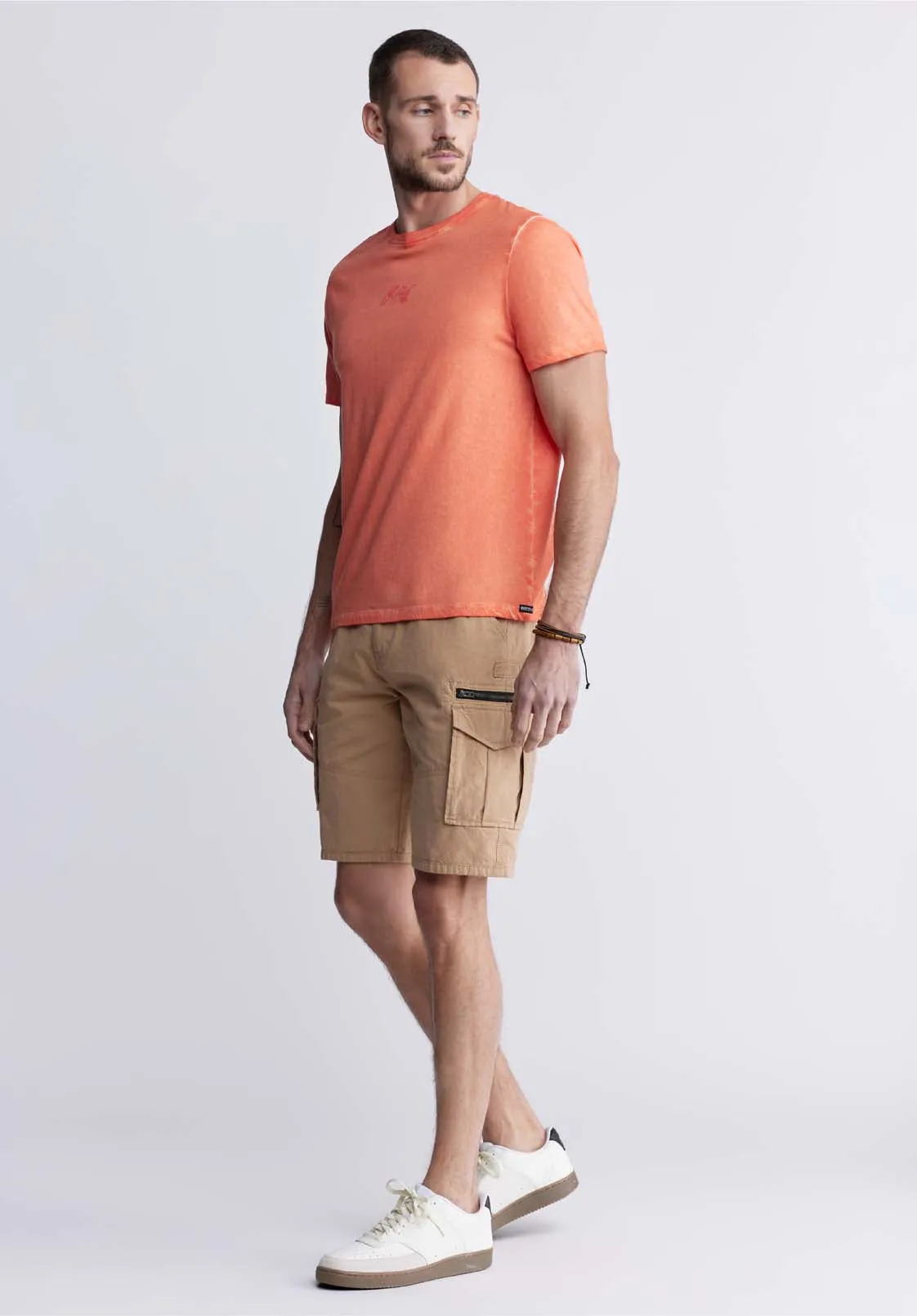 Hiero Men's Shorts with Cargo Pockets in Tan - BM24270