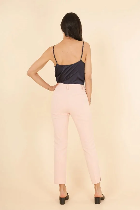 High Waist Cigarette Pants Pink