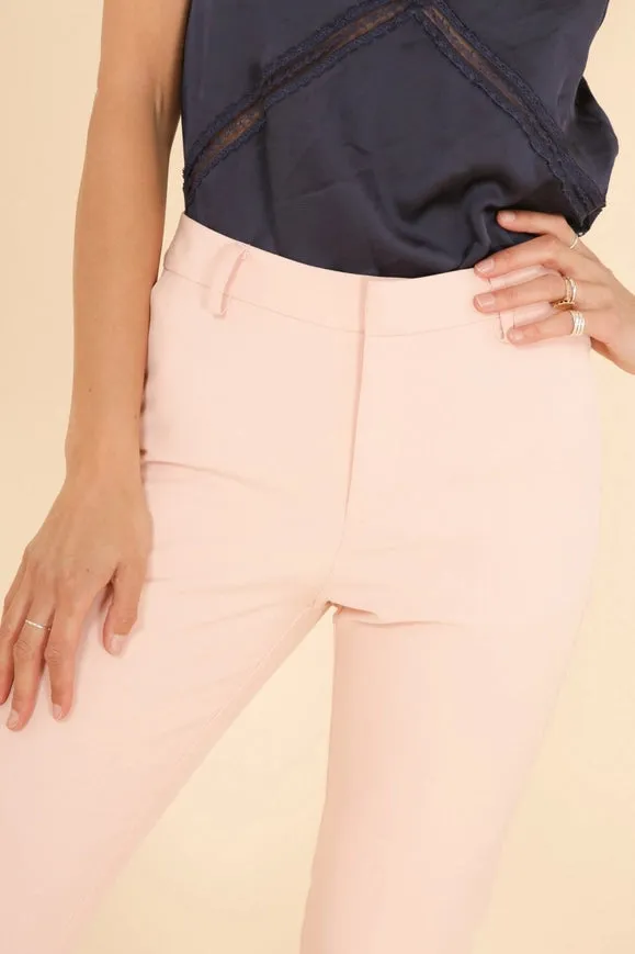 High Waist Cigarette Pants Pink