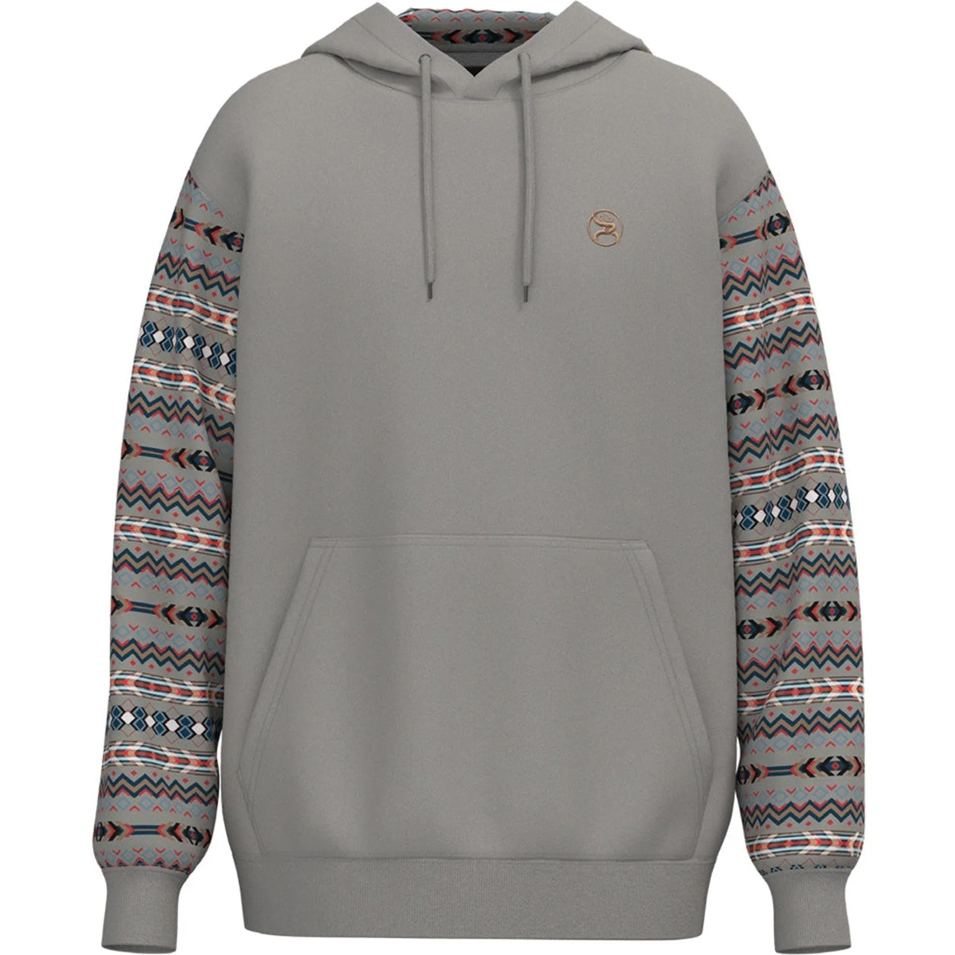 Hooey Men's Grey and Aztec Roughy Summit Hoodie