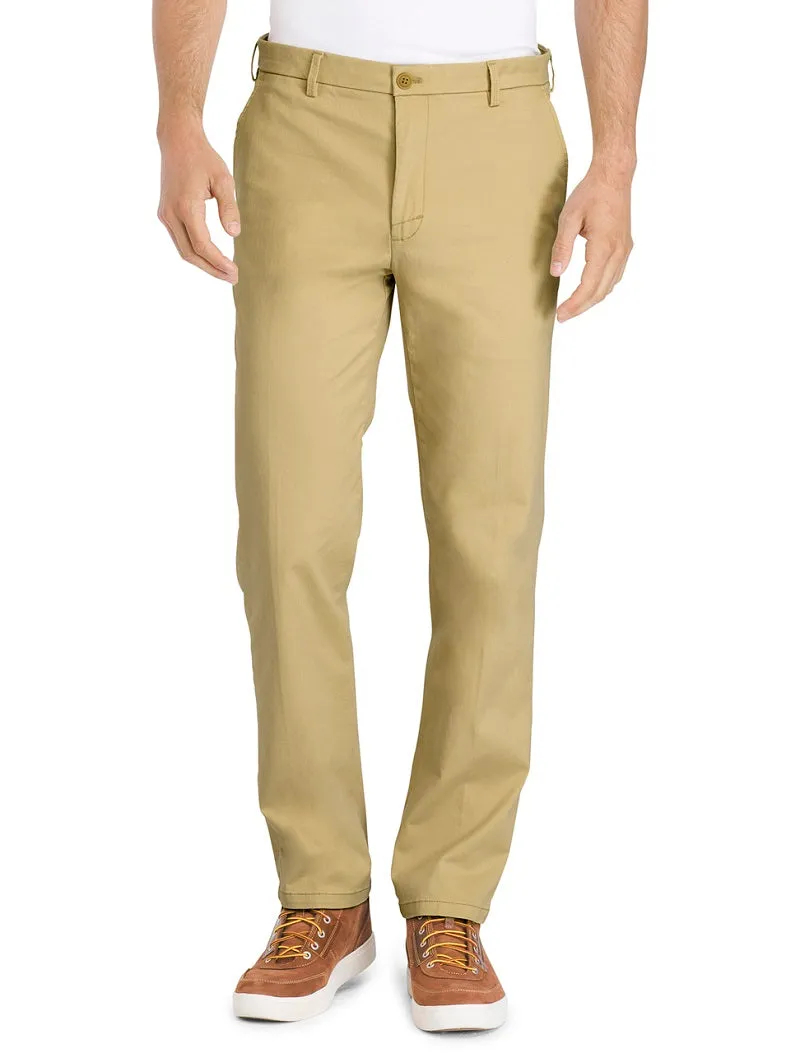 IZOD Mens Saltwater Stretch Flat Front Straight Fit Chino Pants