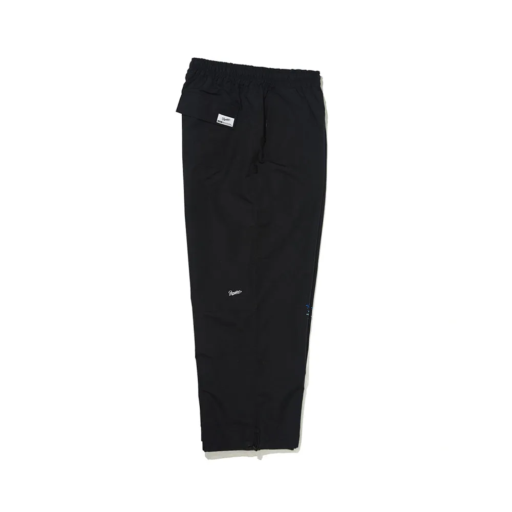 J-BLUE FLOWER SUPER WIDE PANTS BLACK