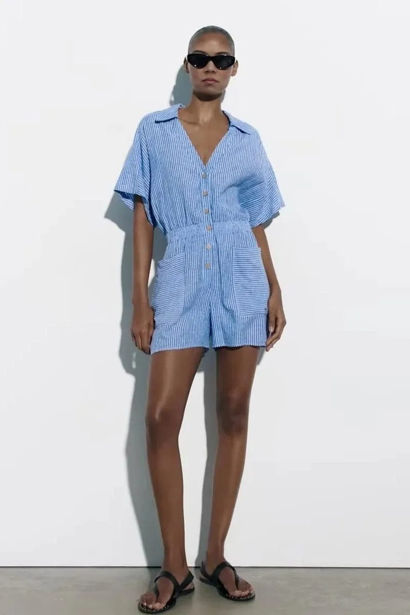 JC200 Short Sleeve Casual Rompers