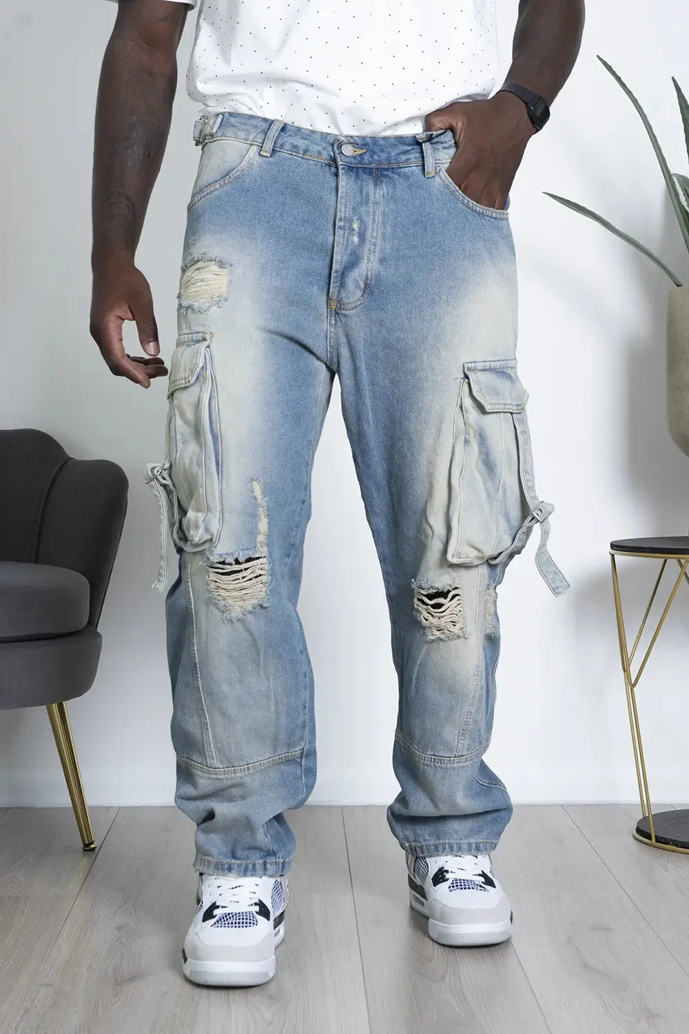 Jeans Cargo Baggy Fit Art. JS478