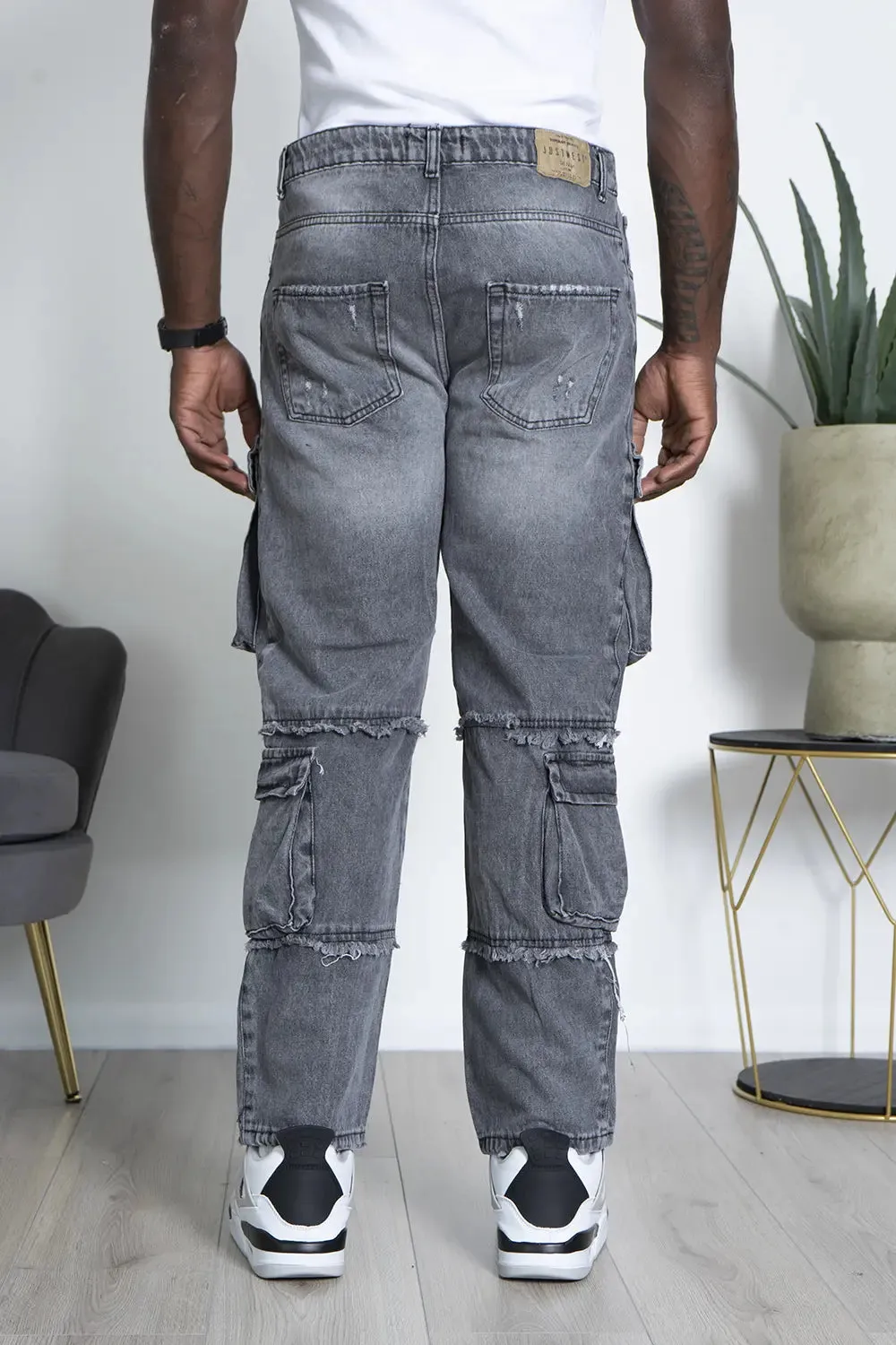 Jeans Cargo baggy Gray Art. Js477