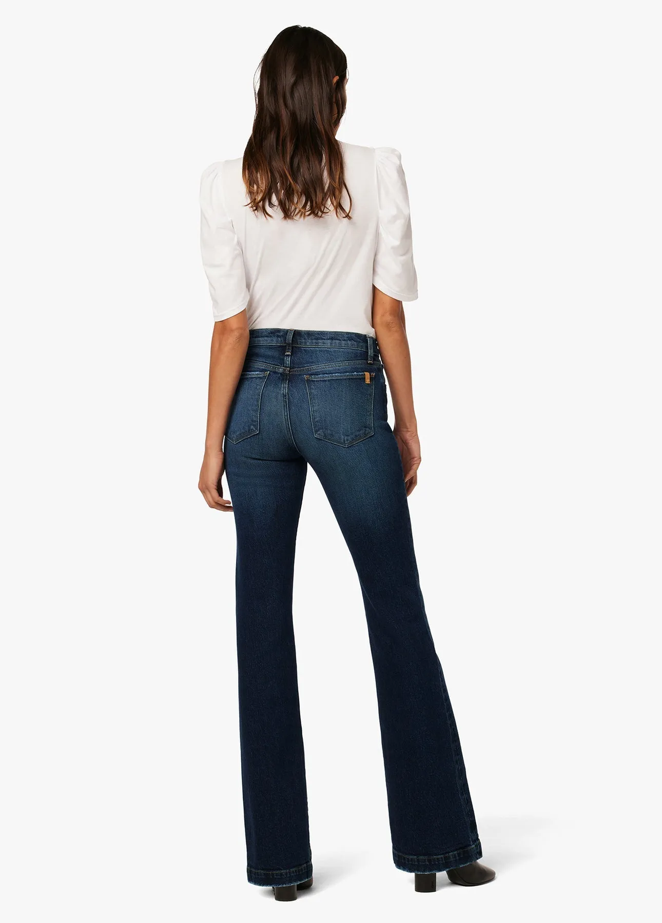 Joe's Jeans The Frankie Mid Rise Bootcut Heirloom Denim Wide Hem