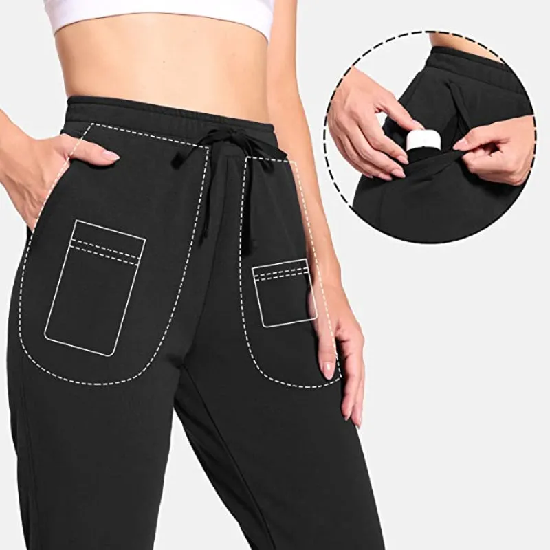 Jogging Pants For Women Cotton Sweatpants Track Sport Pants Sweat Athletic Casual Hiking Pockets