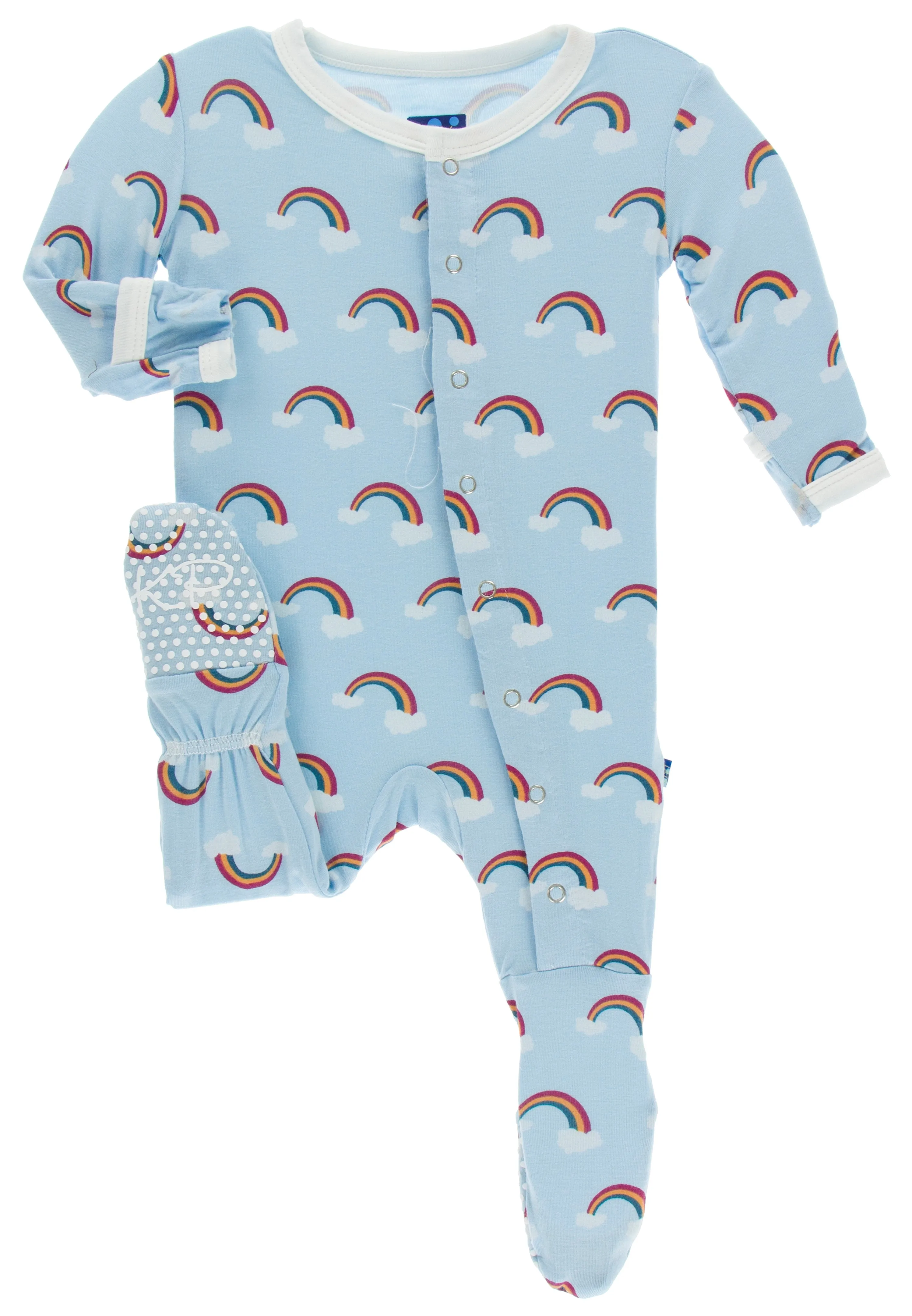 KicKee Pants Pond Rainbow Footie with Zipper