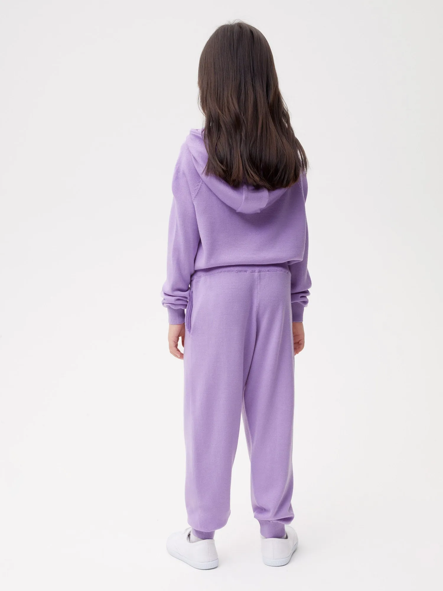 Kids Merino Wool Track Pants—orchid purple