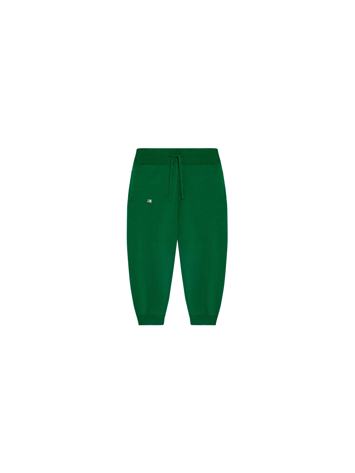 Kids Merino Wool Track Pants—seaweed green