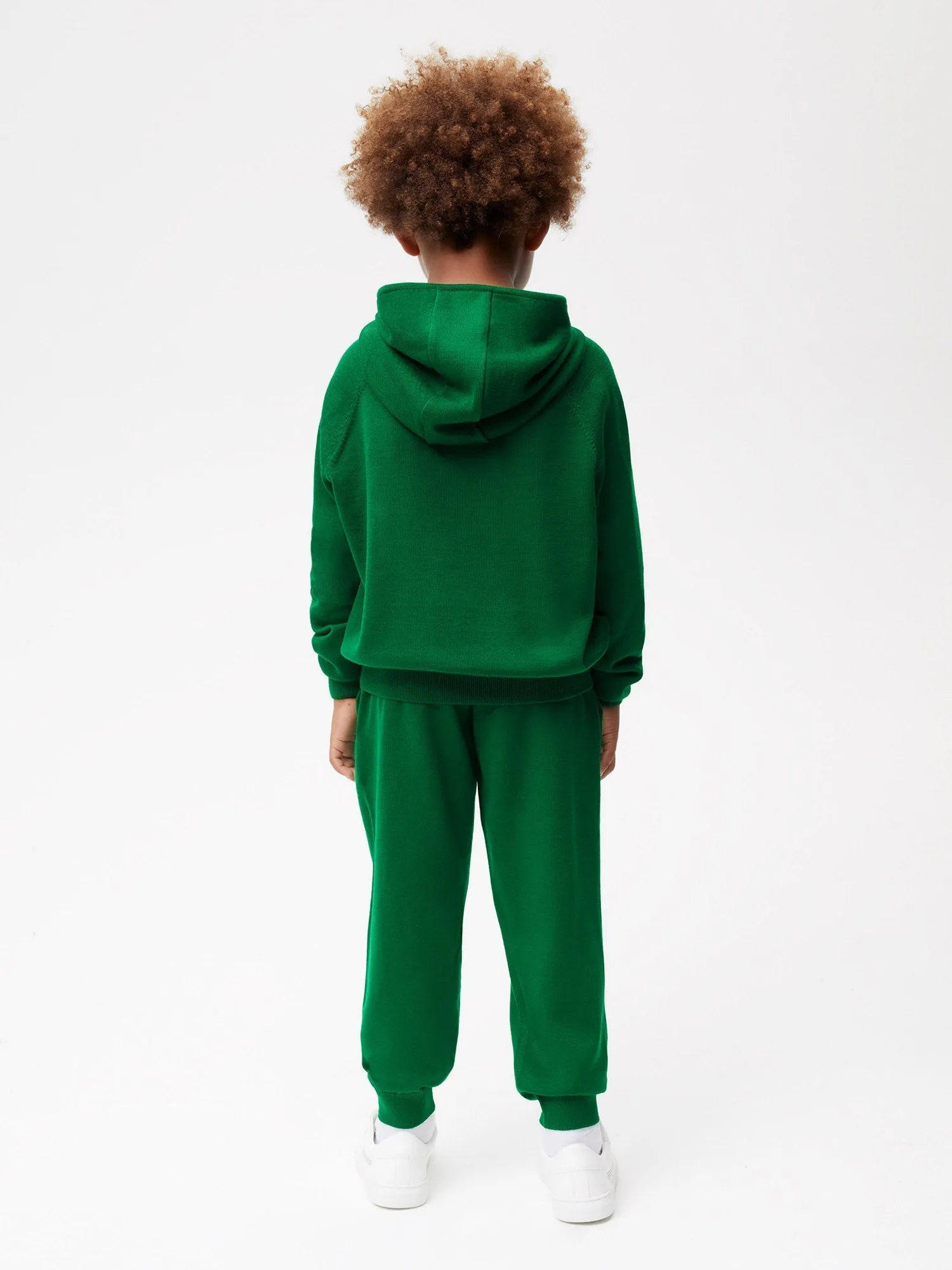 Kids Merino Wool Track Pants—seaweed green