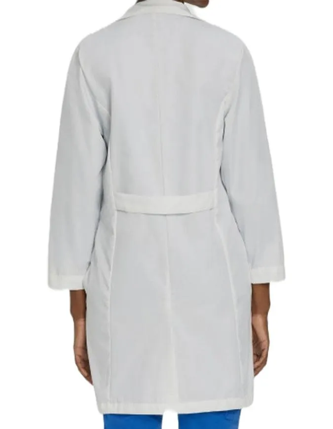 Landau 38 Inch Women's Stretch Twill Four Button Lab Coat