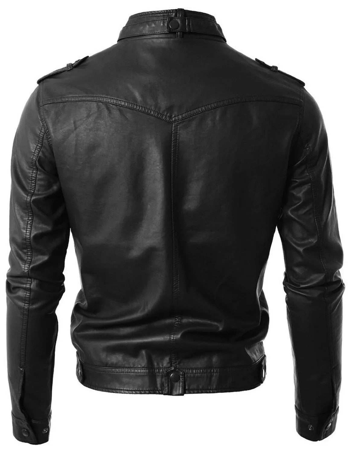 Leather Jackets Hub Mens Genuine Cowhide Leather Jacket (Black, Regal Jacket) - 1501652