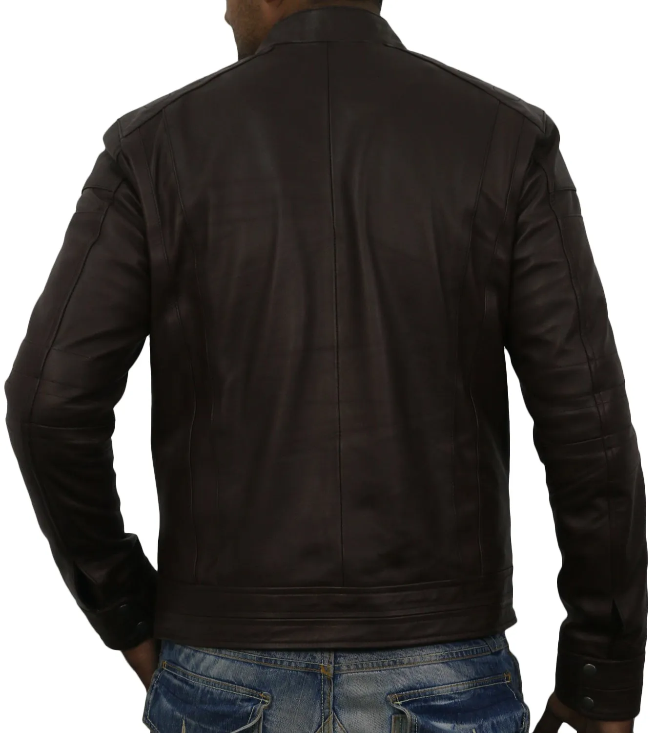 Leather Jackets Hub Mens Genuine Lambskin Leather Jacket (Black, Classic Jacket) - 1501072