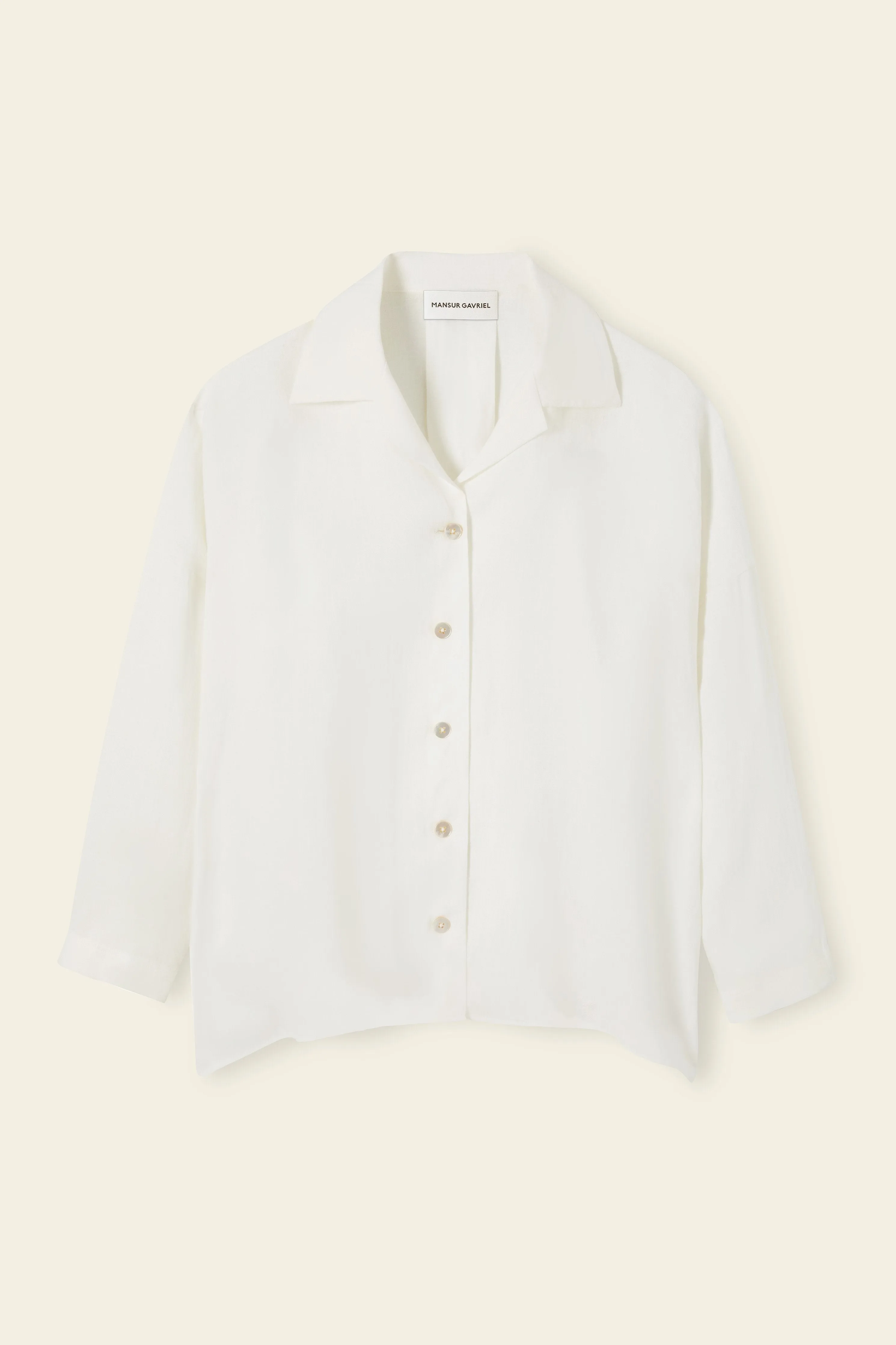 Linen Pyjama Shirt - White