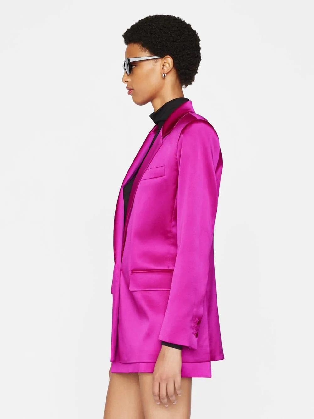 Magenta Blazer Stylish and Pants Set