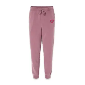 MB Heart Logo Embroidered Mauve Sweatpants