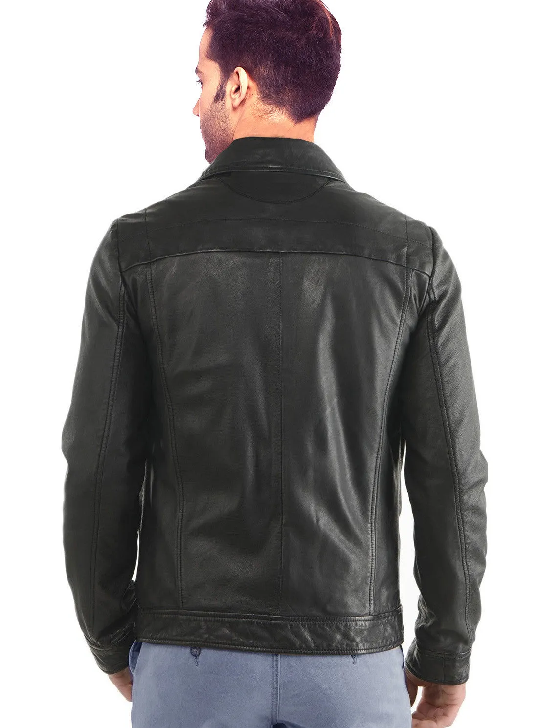 Men Classic  Leather Jacket