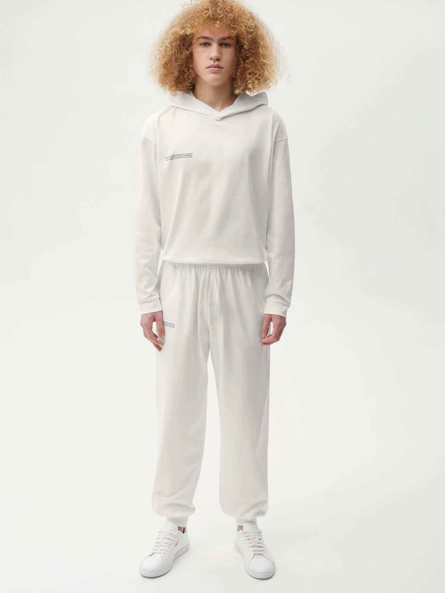 Men Organic Cotton Loungewear Pants with C-FIBER™—off-white