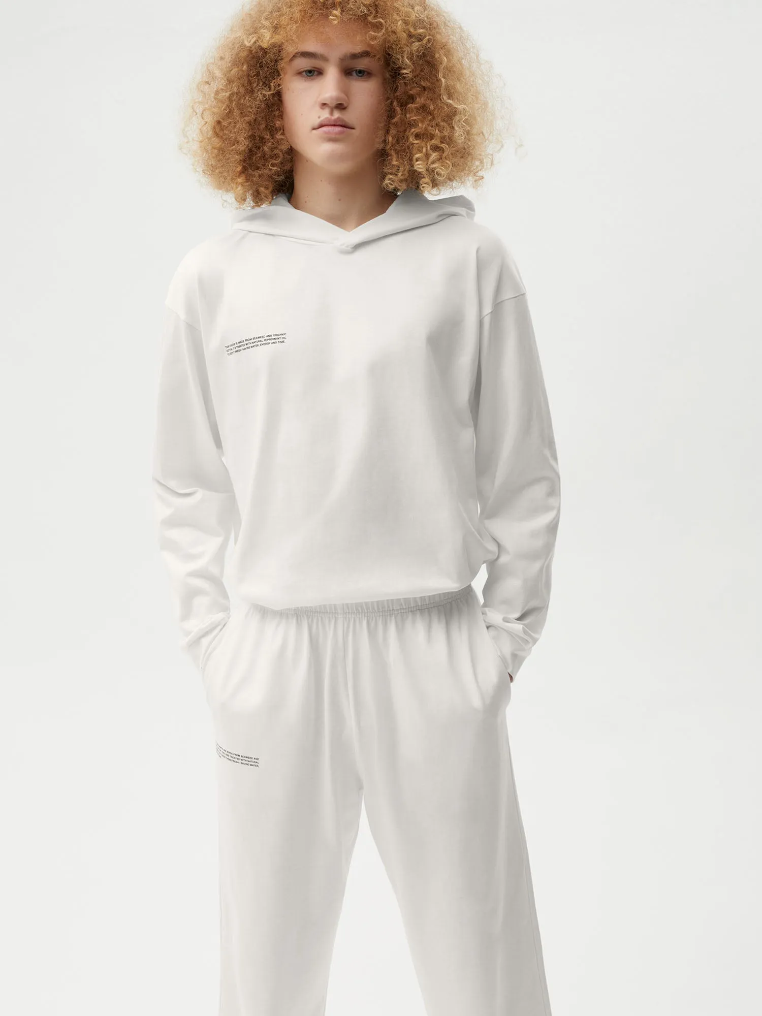 Men Organic Cotton Loungewear Pants with C-FIBER™—off-white