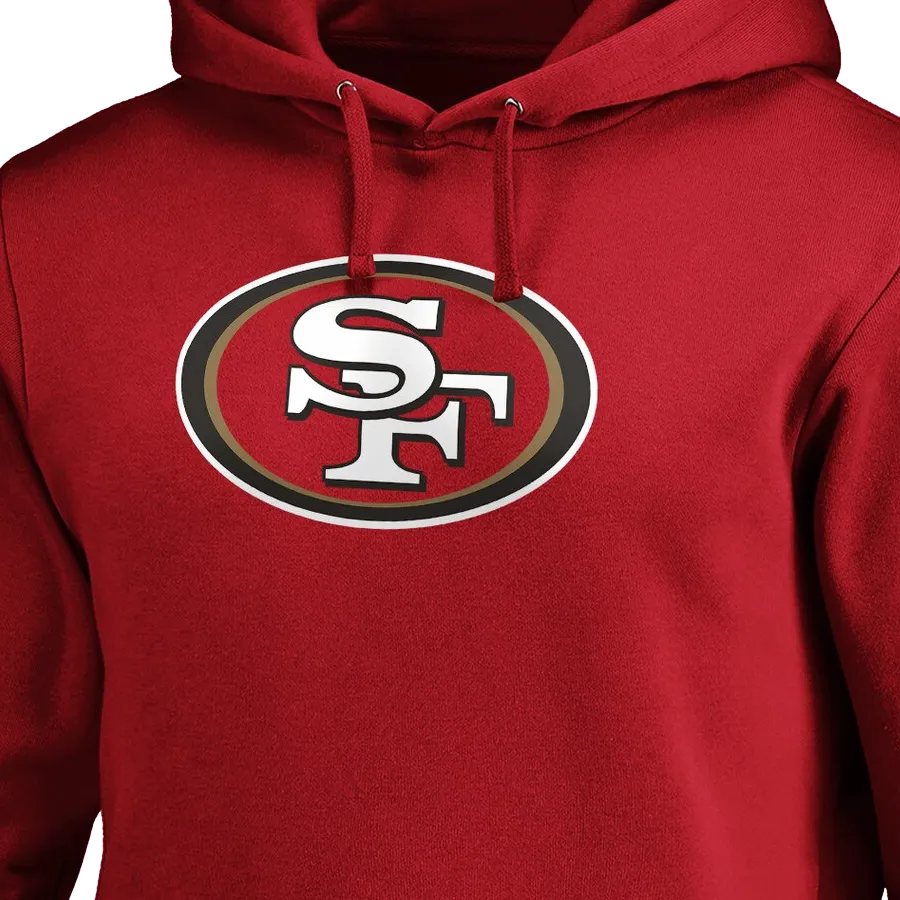 Men's 49ers Primary Logo Fitted Pullover Hoodie