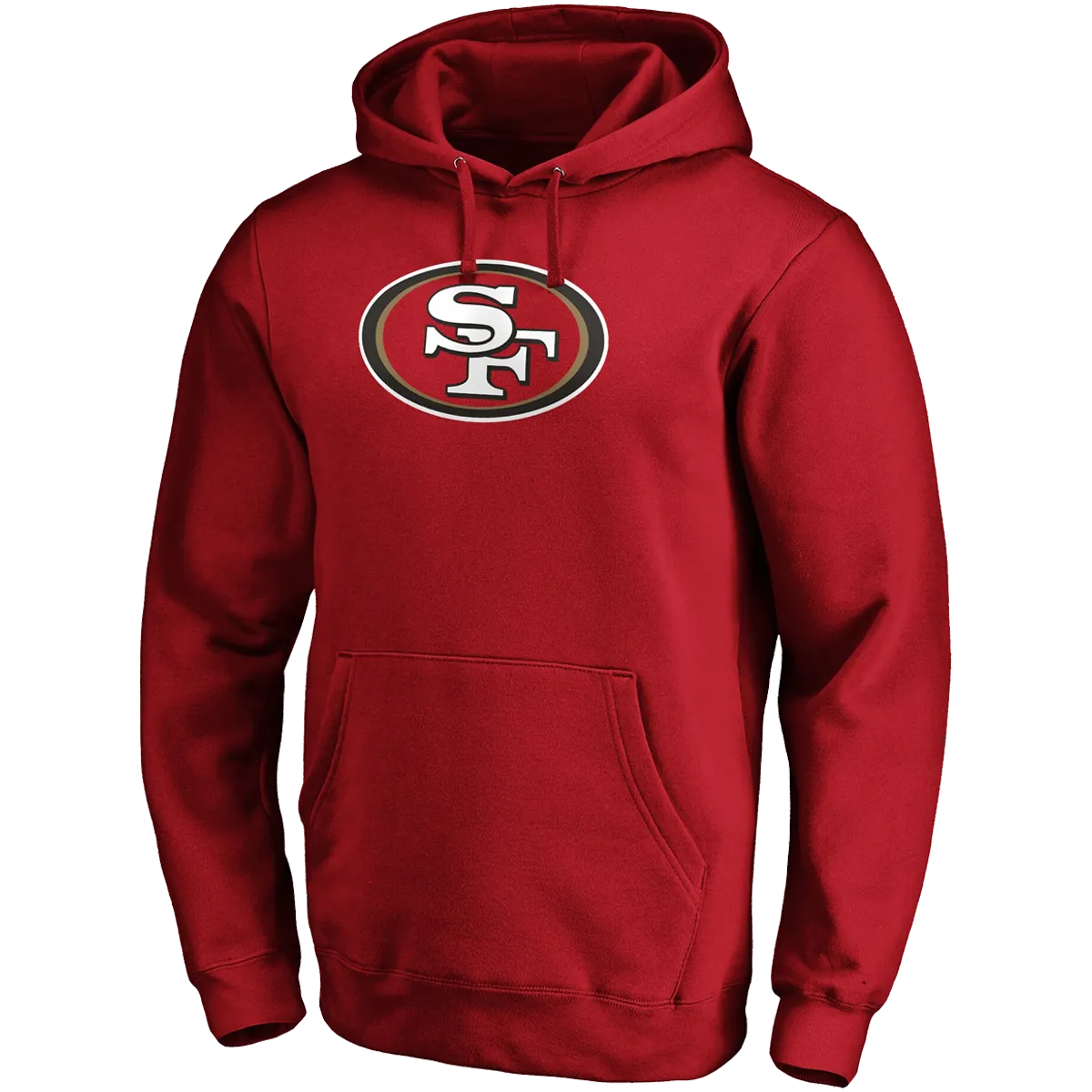 Men's 49ers Primary Logo Fitted Pullover Hoodie