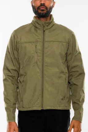 Mens Solid Soft Shell Storm Tech Jacket Coat