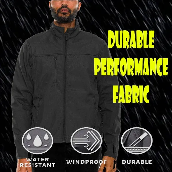 Mens Solid Soft Shell Storm Tech Jacket Coat