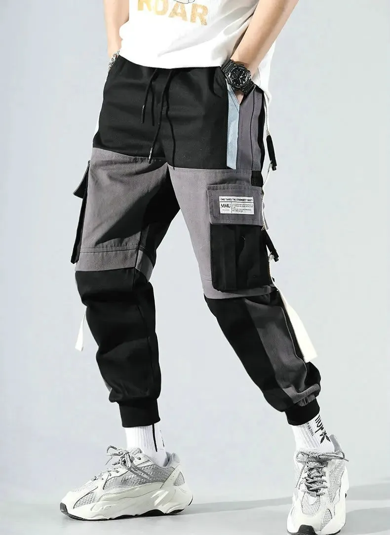 Mens Streetwear Multi Pockets two colour Cargo Pants