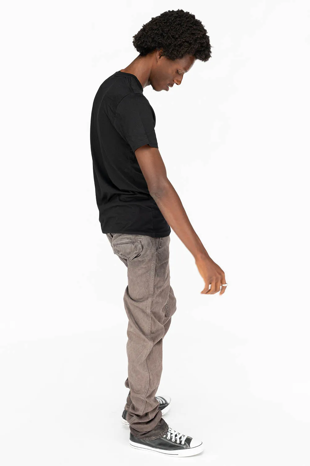 MENS TECHNIQUE CARGO PANTS IN COTTON CHOCOLALE